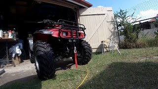 ATV winch installation on Honda TRX300 Fourtrax [upl. by Lorelie]