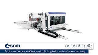 SCM celaschi p40  shaftless double end tenoner [upl. by Kavanagh71]