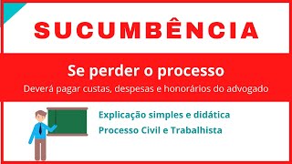 ðŸ‘‰ ðŸ”´ SUCUMBÃŠNCIA  HONORÃRIOS  PROCESSO CIVIL  TRABALHISTA  SUCUMBENCIAIS  ADVOGADO [upl. by Alram]