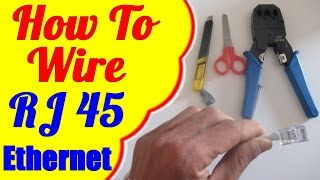 How To Wire RJ45 Cat 5 5e  6  Ethernet Cable Diagram Color Coding [upl. by Aerbua]