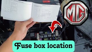 MG Fuse box location [upl. by Jarl]