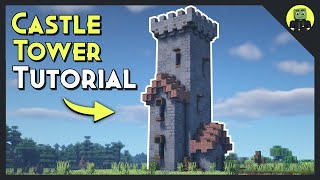 How To Build  Castle Tower in Minecraft Tutorial 2021 [upl. by Tuesday295]