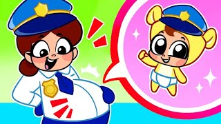 Police Officer Takes Care of a Pregnant Mom🤰🏼Funny Kids Songs And Nursery Rhymes😍 [upl. by Atig]