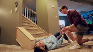 Falling Down Stairs Prank on Boyfriend GOT HIM [upl. by Nrol]