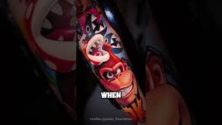 Realistic Cartoon Tattoos 🤯 [upl. by Ahsena]