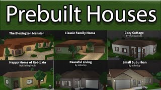 Reviewing All Prebuilt Houses  Roblox  BloxBurg [upl. by Naima739]