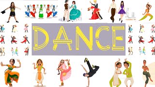 Different types of Dance Styles with images 💃👯‍♂🕺 [upl. by Nivlem]