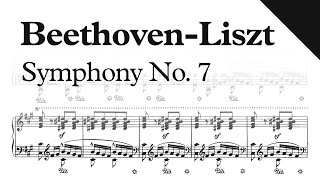 BeethovenLiszt  Symphony No 7 Op 92 Sheet Music Piano Reduction [upl. by Ahsakat]