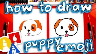 How To Draw The Puppy Emoji 🐶 [upl. by Keppel]