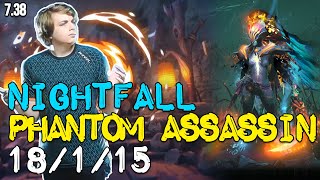 Dota2 Nightfall Phantom Assassin Carry Gameplay New Patch 738 [upl. by Prior]