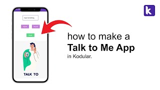 How to Make a Talk to Me App  Kodular Tutorial [upl. by Annij]