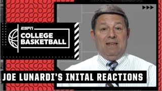 Joe Lunardis initial thoughts on bracket release  Bracketology [upl. by Annawaj]