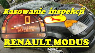 Kasowanie inspekcji  kluczyka  oleju Renault Modus  Service zurückstellen  Service light reset [upl. by Dahcir]