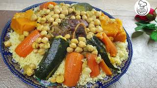 Marokkaanse Couscous met vlees👍 simpel en lekker😋😋 Marokkaanse gerechten👌👌 [upl. by Sivad]