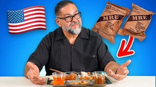 Mexican Dads Try MREs Military Food [upl. by Ahsatniuq]