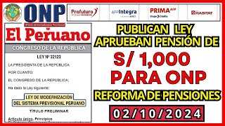 Promulgan Ley ONP  Incremento de Pensión Máxima [upl. by Jimmie192]