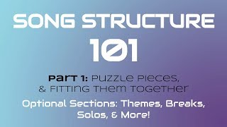 SONG STRUCTURE 101 Pt 1C  OPTIONAL SECTIONS Themes Breaks Solos amp More [upl. by De]