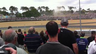 Le Mans 2011 Alan McNish Audi R18 Crash [upl. by Aivun]