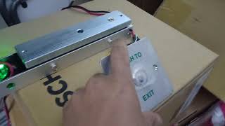 How the EM lock and Push button work for door access control system [upl. by Ynotna579]