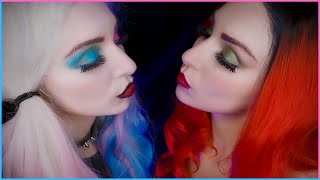 POISON IVY and HARLEY QUINN  ASMR KISS [upl. by Keelia]