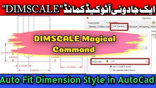 How to Use Properly DIMSCALE and DIMSTYLE Commands in AutoCad Resize Dimensions in Cad in 1 Click [upl. by Htennek186]