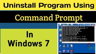 How to Uninstall Program using Command Prompt In Windows 7 [upl. by Aetnahs]