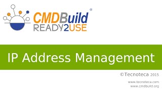 CMDBuild READY2USE IP AddressManagement [upl. by Jorrie]