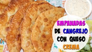 Empanadas de cangrejo con crema de queso Cocinando con Ros Emely [upl. by Ileane573]