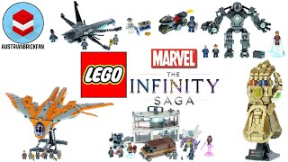 All LEGO Marvel The Infinity Saga Sets 2021  LEGO Speed Build Review [upl. by Ynaitirb]