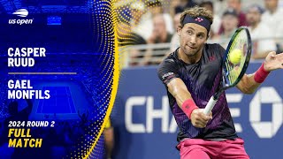 Casper Ruud vs Gael Monfils Full Match  2024 US Open Round 2 [upl. by Ledniahs]