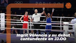 Ingrit Valencia contundente en su debut del boxeo femenino de los JJOO París 2024 [upl. by Airdnat941]