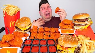 Trying McDonalds Spicy Chicken Nuggets For The First Time • MUKBANG [upl. by Moorefield]