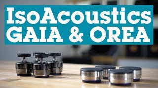 IsoAcoustics GAIA and OREA vibration isolation feet  Crutchfield [upl. by Merle]