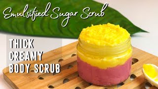 How to Make EMULSIFIED Sugar Scrub  Easy DIY Body Scrub Recipe [upl. by Nilak]