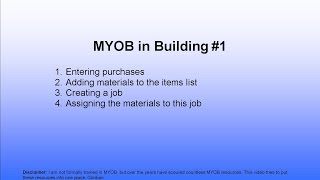 1MYOB Data Entry for Purchases [upl. by Imray]