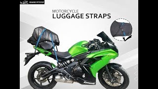 Bungee cords for Motorcycle Luggage strap on Bike  Installation and benefits  GrandPitstop [upl. by Rhee]