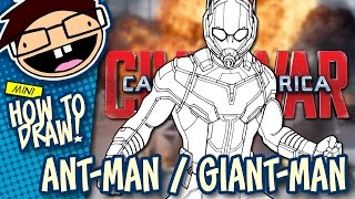 How to Draw ANTMAN  GIANTMAN Captain America Civil War  Narrated Easy StepbyStep Tutorial [upl. by Burtis]