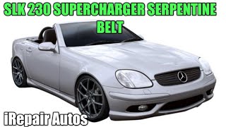 Mercedes SLK 230 SuperCharger BeltTensioner Pulley Change [upl. by Anoyk]