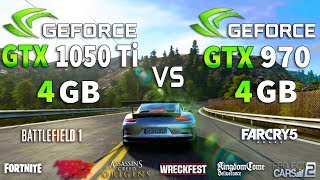 GTX 1050 Ti 4GB vs GTX 970 4GB Test in 8 New Games [upl. by Akitan]