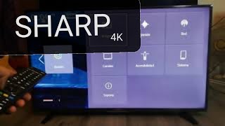 Pantalla SHARP AQUOS 4k SMART TV Review configuración vale la pena [upl. by Milissent]