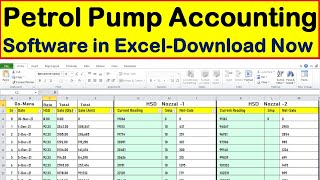 Petrol pump management software India  Filling Station Accounting Software in Excel [upl. by Aninotna]