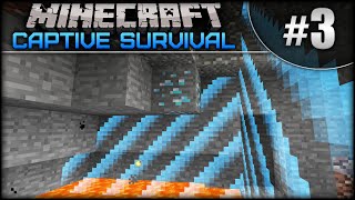 Minecraft Captive Survival  Episode 3  Diamonds [upl. by Enelyw196]