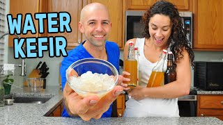 How to Make Water Kefir  Fermented Drink with Water Kefir Grains Starter Culture [upl. by Anelrad]