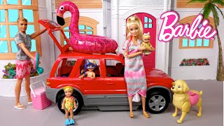 Barbie amp Ken Family Road Trip Adventure  Sisters Dream house Cleaning Routine [upl. by Gravante]