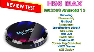 H96 MAX TV BOX Android 13 Review Test RK3528 [upl. by Smart128]