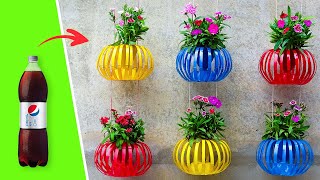 Recycle Plastic Bottles Into Hanging Lantern Flower Pots for Old Walls  Vertical Garden Ideas [upl. by Skcirdnek357]