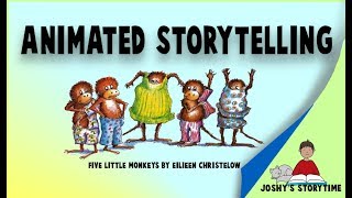 Animated Five Little Monkeys by Eileen Christelow [upl. by Dix]