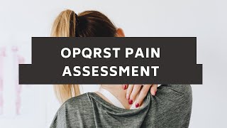 OPQRST PAIN ASSESSMENT aptitude test topics [upl. by Eyanaj]