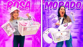 10 COMPRAS ROSAS VS 10 MORADAS ¿Quién Gana  AnaNANA TOYS [upl. by Ekralc]