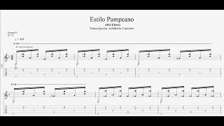 Estilo Pampeano  Abel Fleury  Partitura y Tablatura [upl. by Rednas]